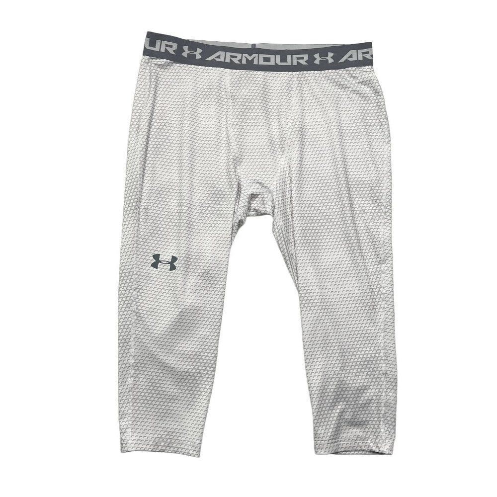 Under Armour Leggings Women's XXL White HeatGear Yoga Capri‎ Compression Tights